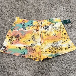 NWT Women’s Printed Drawstring Beach Shorts - szL